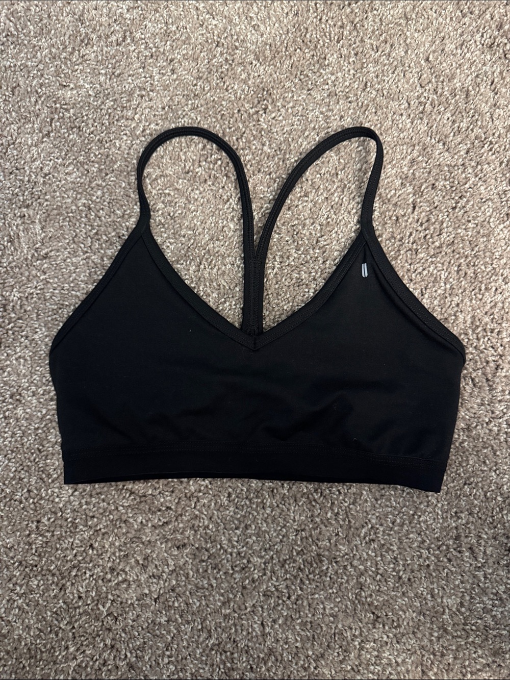 Nobull Black V‑Neck Sports Bra